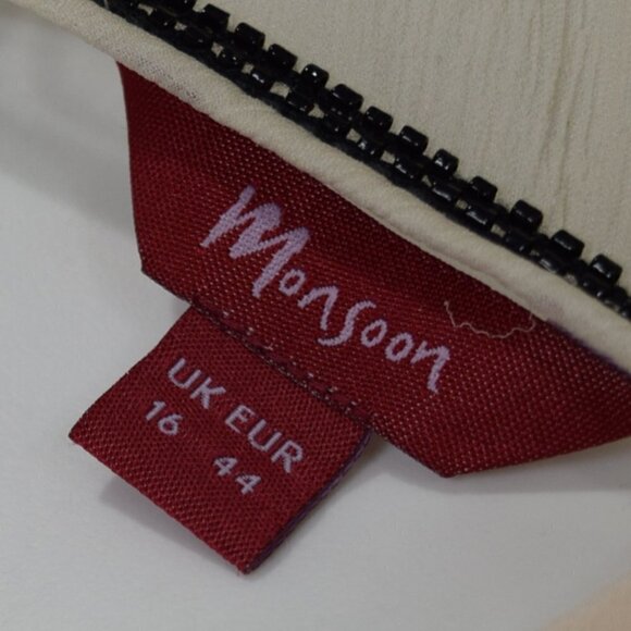 MONSOON cream and black sequence dress * - Picture 5 of 7